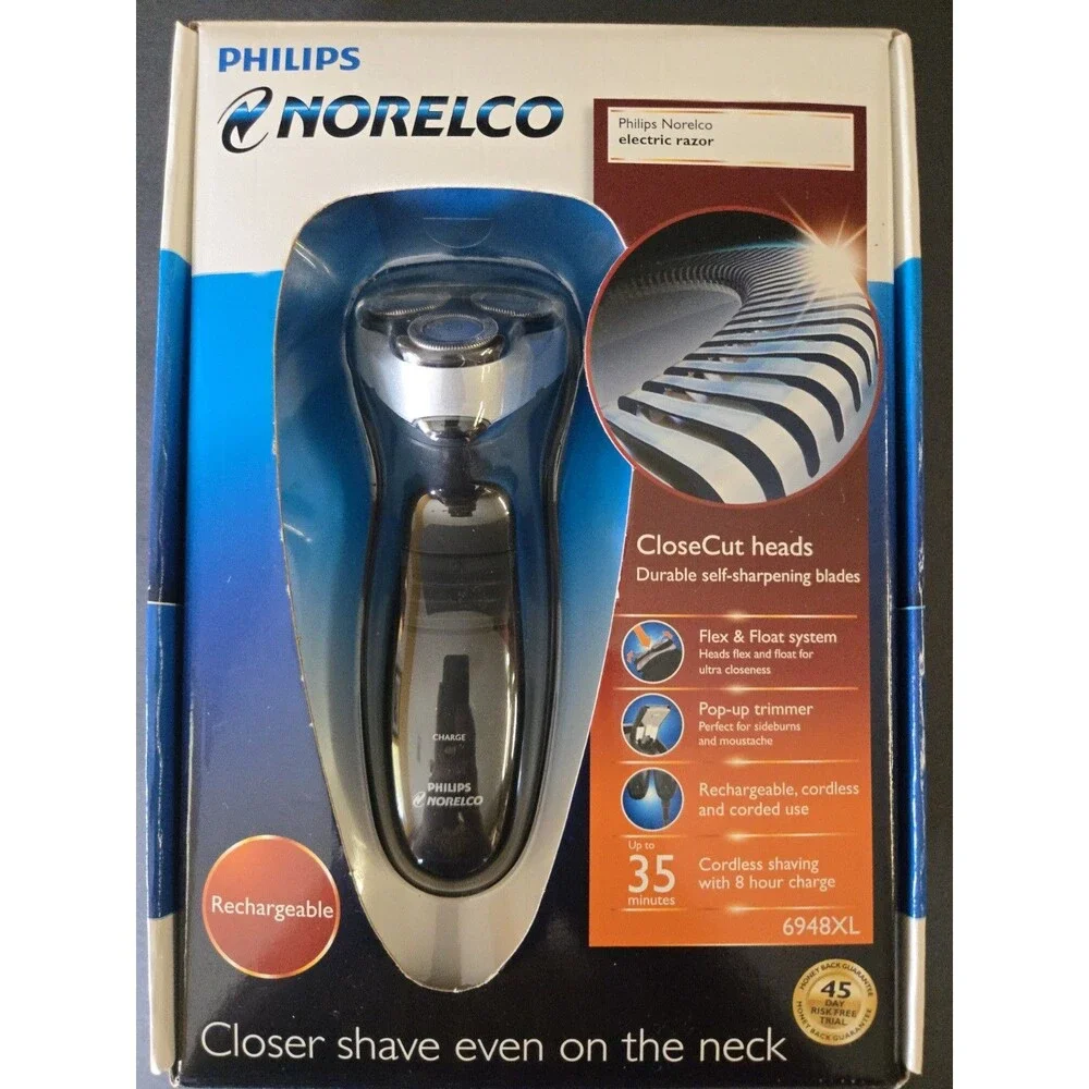 Philips Norelco Close Cut Rechargeable Electric Shaver 2100 6948XL New Worn Box
